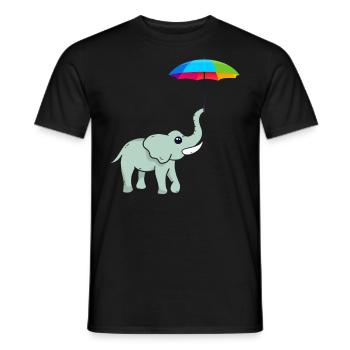 Elephant Elephant Elephant Proboscis Zoo Circus - Men's T-Shirt - black - Front - AI Model Male 178 light (178cm)