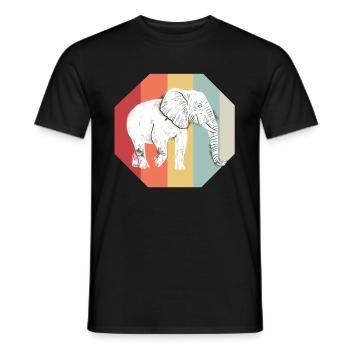Cadeau d’éléphant pour Proboscis Africa Wilderness Zoo - T-shirt homme - noir - Devant - AI Model Male 178 light (178cm)