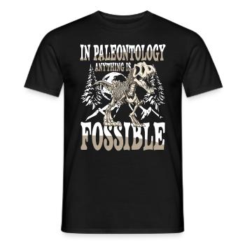 In Paleontology Anything Is Fossible - Männer T-Shirt - Schwarz - Vorne - AI Model Male 178 light (178cm)