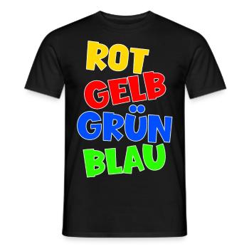 Farbenblind Farben Lehrer Schüler Spaß Schule - Männer T-Shirt - Schwarz - Vorne - AI Model Male 178 light (178cm)