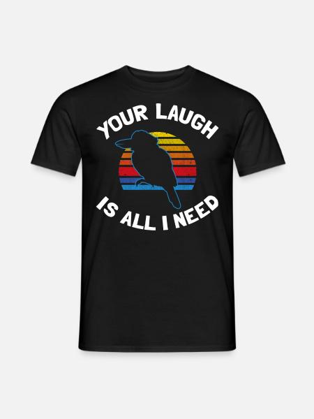 Kookaburra Design and Laughing Bird - Men's T-Shirt - black