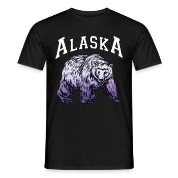 Alaska Geschenk USA Natur Bär Denali Grizzly Wald - Männer T-Shirt - Schwarz - Vorne - AI Model Male 178 light (178cm)
