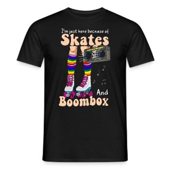 Patins à roulettes Patineurs à roues alignées Patins à roues alignées - T-shirt homme - noir - Devant - AI Model Male 178 light (178cm)