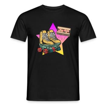 Patins à roulettes Patins à roues alignées Cadeau femme homme - T-shirt homme - noir - Devant - AI Model Male 178 light (178cm)