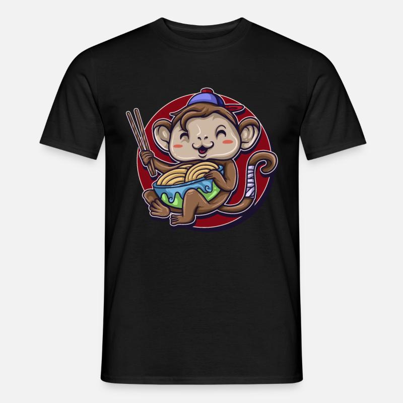 Singe Gorille Primate Singe Primate Animal Laquer Monkey - T-shirt homme - noir