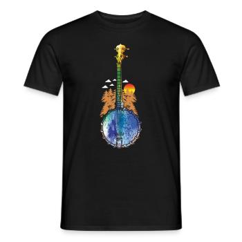 Chemises Banjo Pour Hommes Bluegrass Appalachia Folk - T-shirt homme - noir - Devant - AI Model Male 178 light (178cm)