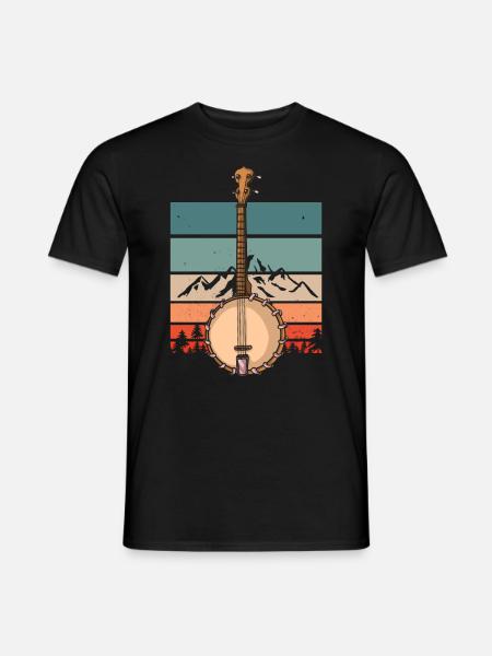 Chemises Banjo Pour Hommes Bluegrass Appalachia Folk - T-shirt homme - noir
