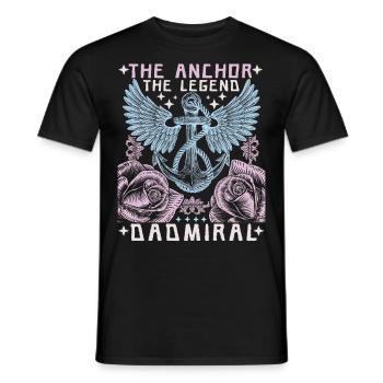 Daddy-Father Father's Day, the legend, saying Dad-Daddy - Men's T-Shirt - black - Front - AI Model Male 178 light (178cm)