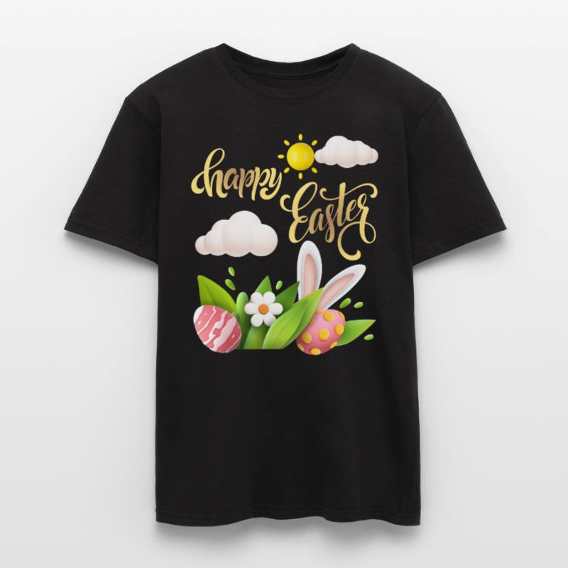 Happy-Easter Calligraphy, Easter Egg, Happy Easter Men's T-Shirt