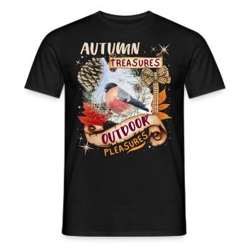 Herbst, Fall, Autumn Spruch Hiking, Wandern - Männer T-Shirt - Schwarz - Vorne - AI Model Male 178 light (178cm)