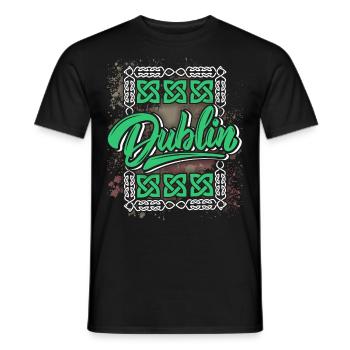 Dublin Dublin-Ireland Ireland, saying, Dublin logo - Men's T-Shirt - black - Front - AI Model Male 178 light (178cm)