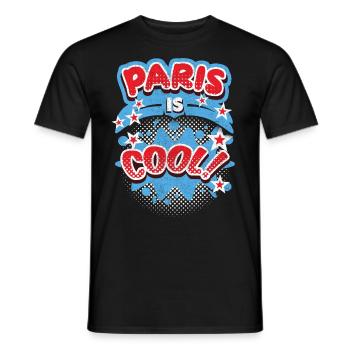 Paris-France, Ville-Paris, France Dicton - T-shirt homme - noir - Devant - AI Model Male 178 light (178cm)