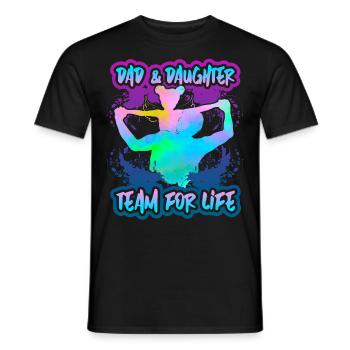 Father-Daughter, Dad-Daughter, Father's Day, Saying - Men's T-Shirt - black - Front - AI Model Male 178 light (178cm)