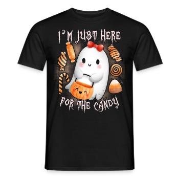 Halloween lustiger Kawaii-Geist, Spruch - Männer T-Shirt - Schwarz - Vorne - AI Model Male 178 light (178cm)