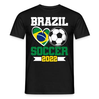 Brésil Football 2022 Maillot Brésil - T-shirt homme - noir - Devant - AI Model Male 178 light (178cm)