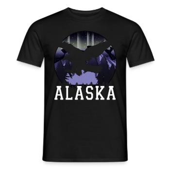 Alaska Geschenk USA Natur Bär Denali Grizzly Wald - Männer T-Shirt - Schwarz - Vorne - AI Model Male 178 light (178cm)