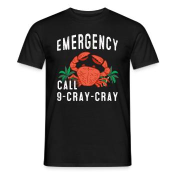 T-shirt de crabe de crabe de crevette de scorpion de homard - T-shirt homme - noir - Devant - AI Model Male 178 light (178cm)