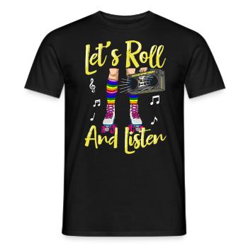 Inline Skater - Männer T-Shirt - Schwarz - Vorne - AI Model Male 178 light (178cm)
