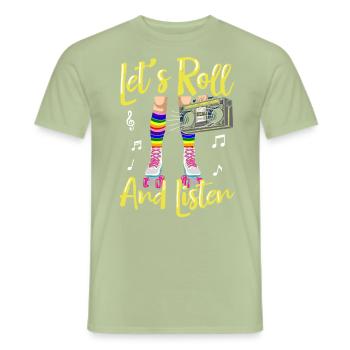 Inline skaters - Men's T-Shirt - sage - Front - AI Model Male 178 light (178cm)