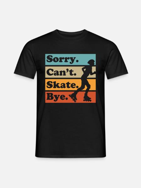 Patins à roulettes Patins à roues alignées Cadeau femme homme - T-shirt homme - noir