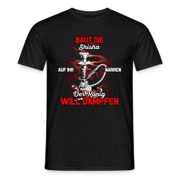 Shisha Doppelapfel Hookah Rauchen Tabak Vape Kohle - Männer T-Shirt - Schwarz - Vorne - AI Model Male 178 light (178cm)