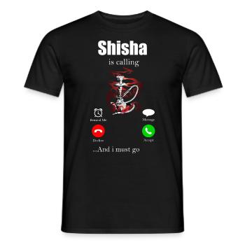 Shisha Tshirt Hommes Pipe à eau pour femmes - T-shirt homme - noir - Devant - AI Model Male 178 light (178cm)