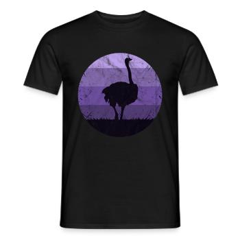 Strauß Geschenk Kinder Mädchen Jungs Ostrich - Männer T-Shirt - Schwarz - Vorne - AI Model Male 178 light (178cm)