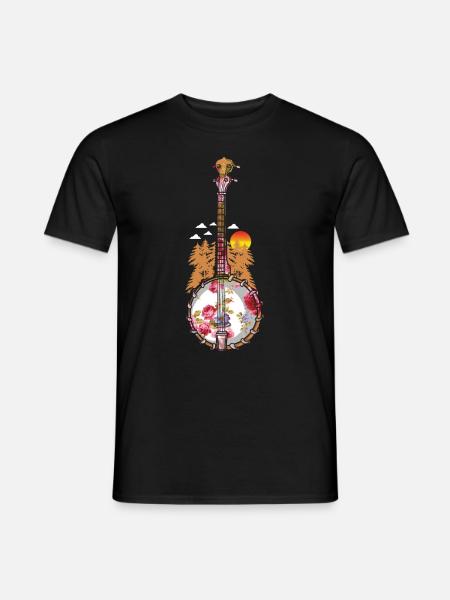 Chemises Banjo Pour Hommes Bluegrass Appalachia Folk - T-shirt homme - noir
