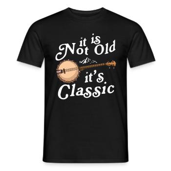 Banjo Shirts For Men Bluegrass Appalachia Folk - Men's T-Shirt - black - Front - AI Model Male 178 light (178cm)