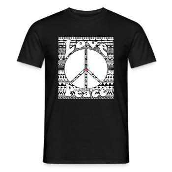Hippie - T-shirt homme - noir - Devant - AI Model Male 178 light (178cm)