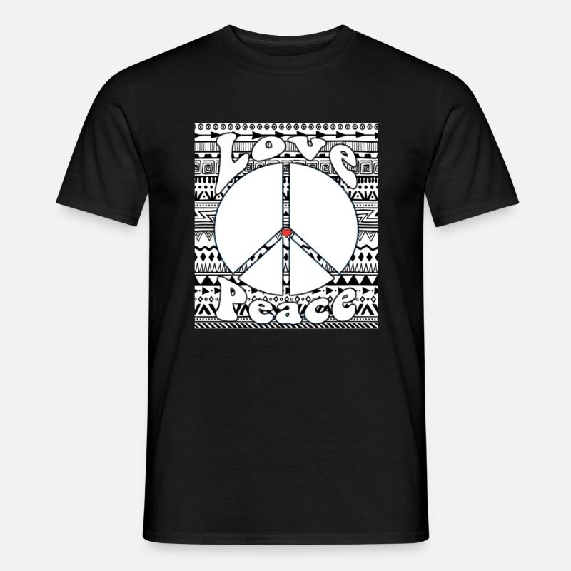 Hippie - Männer T-Shirt - Schwarz