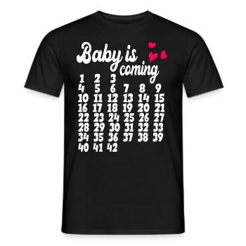 Baby is coming Entwicklung - Männer T-Shirt - Schwarz - Vorne - AI Model Male 178 light (178cm)