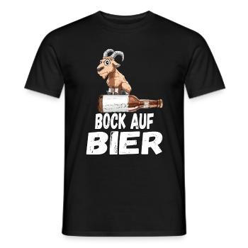 Bock auf Bier - Männer T-Shirt - Schwarz - Vorne - AI Model Male 178 light (178cm)