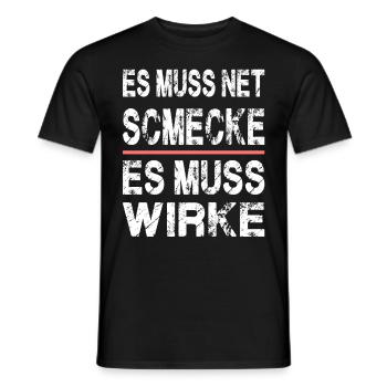 ES MUSS NET SCHMECKE ES MUSS WIRKE für Apotheker - Männer T-Shirt - Schwarz - Vorne - AI Model Male 178 light (178cm)