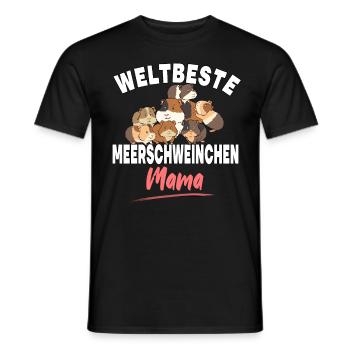 Weltbeste Meerschweinchen Mama für Frauen - Männer T-Shirt - Schwarz - Vorne - AI Model Male 178 light (178cm)