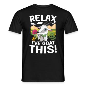 Relax I've Goat This - Männer T-Shirt - Schwarz - Vorne - AI Model Male 178 light (178cm)