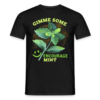 Pfefferminz, Minze lustiger Peppermint-Spruch, Pun - Männer T-Shirt - Schwarz - Vorne - AI Model Male 178 light (178cm)