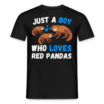 Cadeau de louveteau chinois Panda rouge - T-shirt homme - noir - Devant - AI Model Male 178 light (178cm)