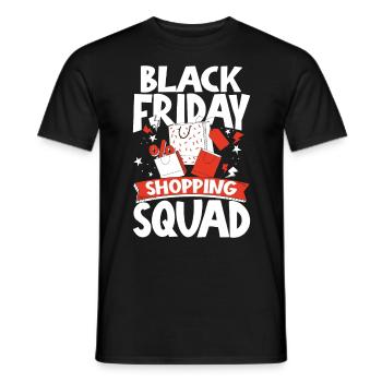 Black Friday Shopping Squad - Männer T-Shirt - Schwarz - Vorne - AI Model Male 178 light (178cm)