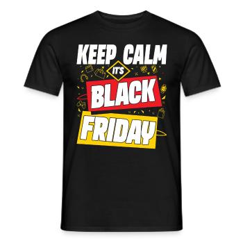 Keep Calm It's Black Friday - Männer T-Shirt - Schwarz - Vorne - AI Model Male 178 light (178cm)