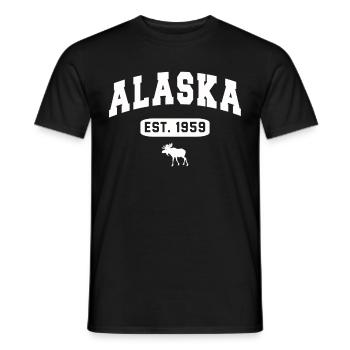 Alaska Geschenk Kinder Herren Damen USA Natur Eis - Männer T-Shirt - Schwarz - Vorne - AI Model Male 178 light (178cm)