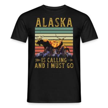 Alaska Geschenk USA Natur Bär Denali Grizzly Wald - Männer T-Shirt - Schwarz - Vorne - AI Model Male 178 light (178cm)