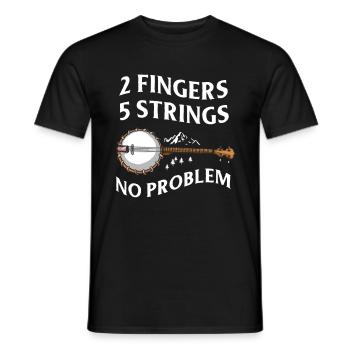 Chemises Banjo Pour Hommes Bluegrass Appalachia Folk - T-shirt homme - noir - Devant - AI Model Male 178 light (178cm)
