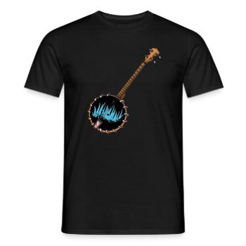 Banjo - Männer T-Shirt - Schwarz - Vorne - AI Model Male 178 light (178cm)