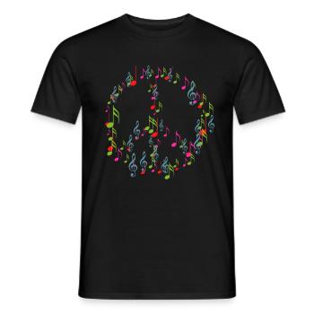 Hippie - T-shirt homme - noir - Devant - AI Model Male 178 light (178cm)