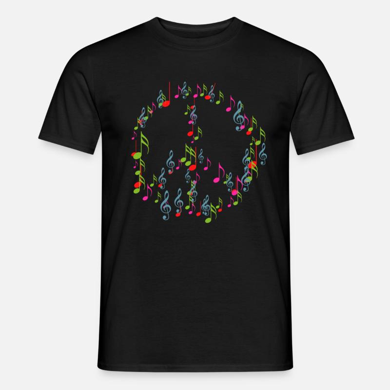 Hippie - Männer T-Shirt - Schwarz