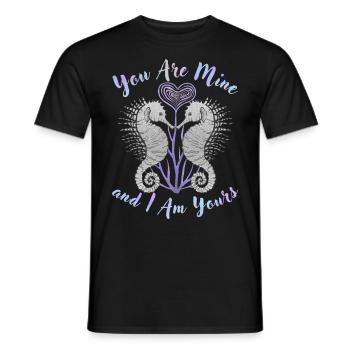 Valentinstag Spruch Seepferdchen-Motiv, Liebe-Love - Männer T-Shirt - Schwarz - Vorne - AI Model Male 178 light (178cm)