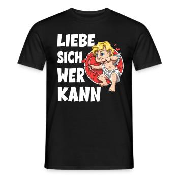 Liebe Sich Wer Kann für den Partner - Männer T-Shirt - Schwarz - Vorne - AI Model Male 178 light (178cm)