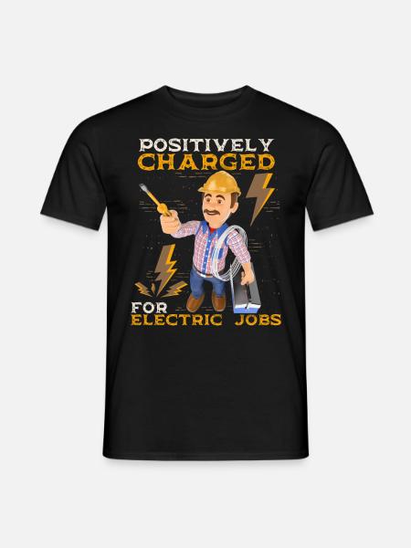 Elektriker, Elektroniker lustiger Spruch - Männer T-Shirt - Schwarz