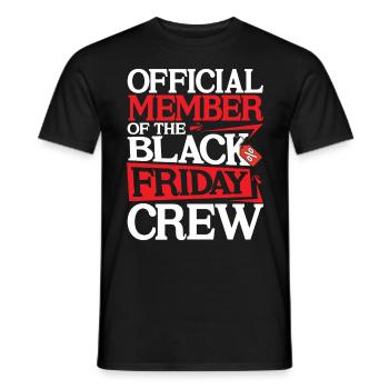Official Member Of The Black Friday Crew - Männer T-Shirt - Schwarz - Vorne - AI Model Male 178 light (178cm)